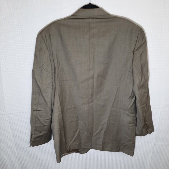 Joseph Abboud 42R Tan Blazer Vintage USA 100% Wool Sport Coat Classic Fit - Picture 3 of 8